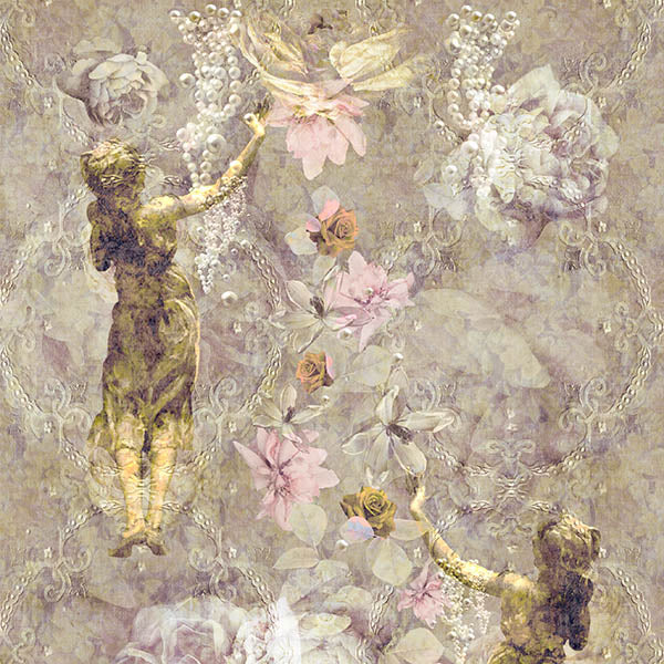 Pearlescent Ladies Wallpaper (golden-yellow) by ATADesigns