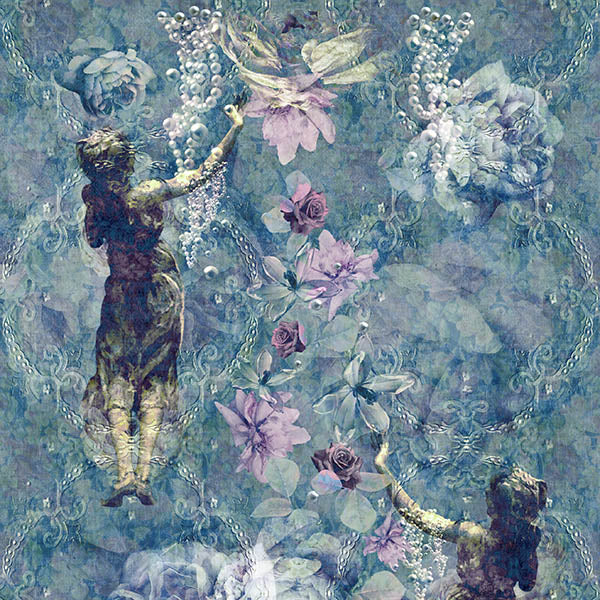 Pearlescent Ladies Wallpaper (boutique-blue) by ATADesigns