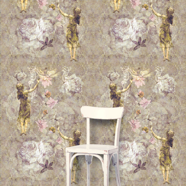 Pearlescent Ladies Wallpaper (golden-yellow) by ATADesigns