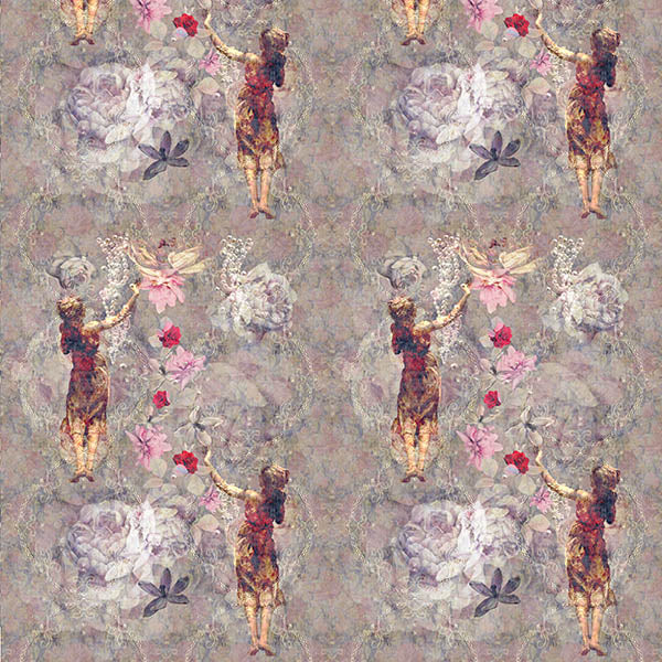 Pearlescent Ladies Wallpaper (warm-buff-pink) by ATADesigns