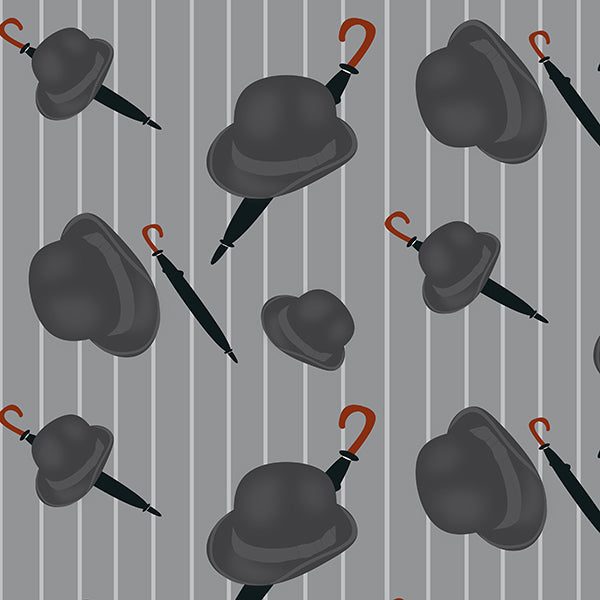 The Bowler Wallpaper (dark-grey) by ATADesigns