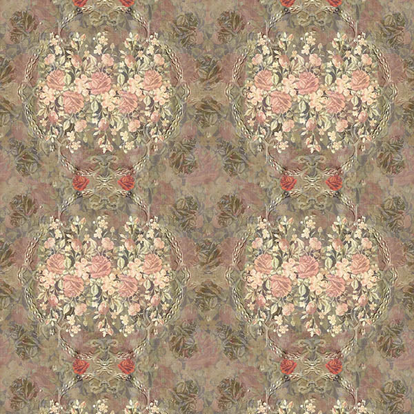 Vintage Floral Wallpaper (pink) by ATADesigns