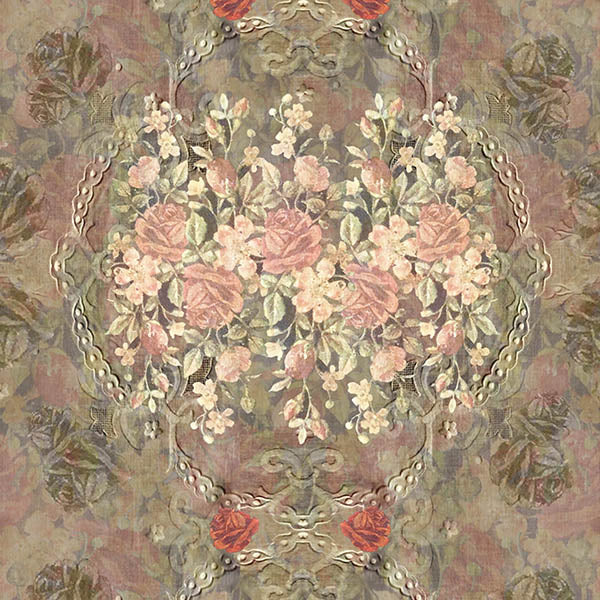 Vintage Floral Wallpaper by ATADesigns