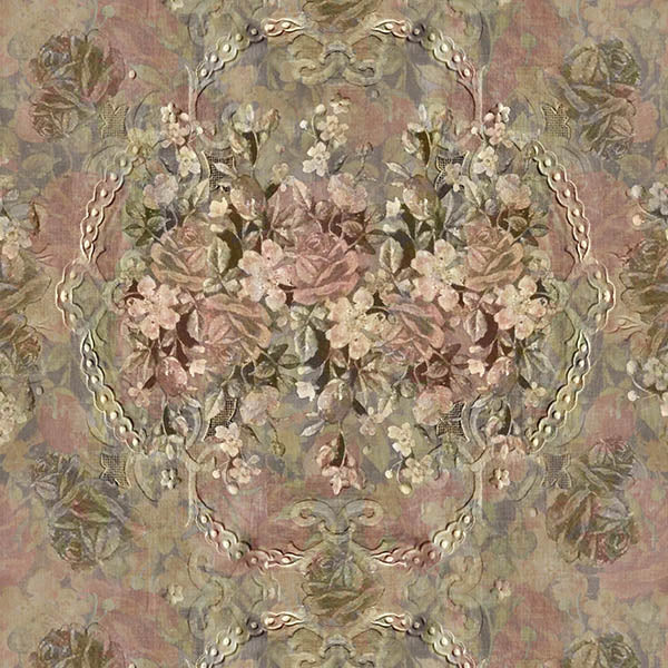 Vintage Floral Wallpaper by ATADesigns