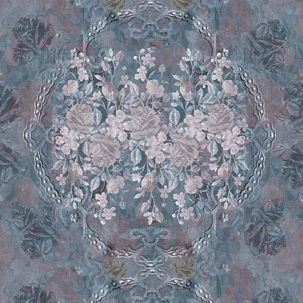 Vintage Floral Wallpaper (blue)
