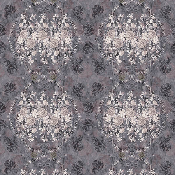 Vintage Floral Wallpaper (grey) by ATADesigns