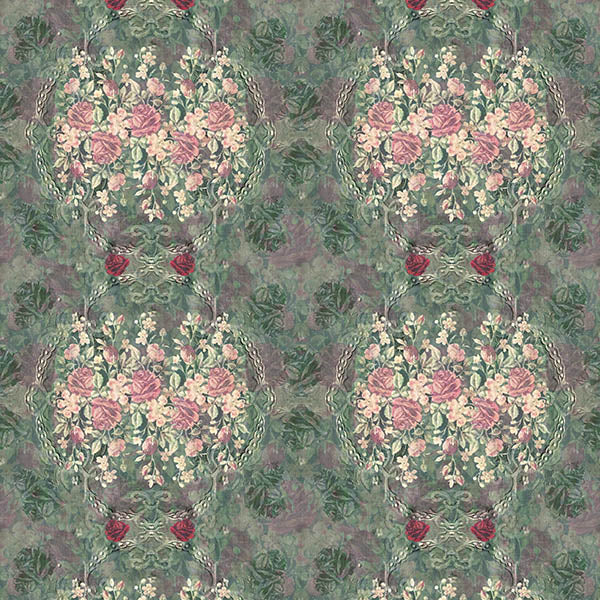 Vintage Floral Wallpaper (red roses)by ATADesigns
