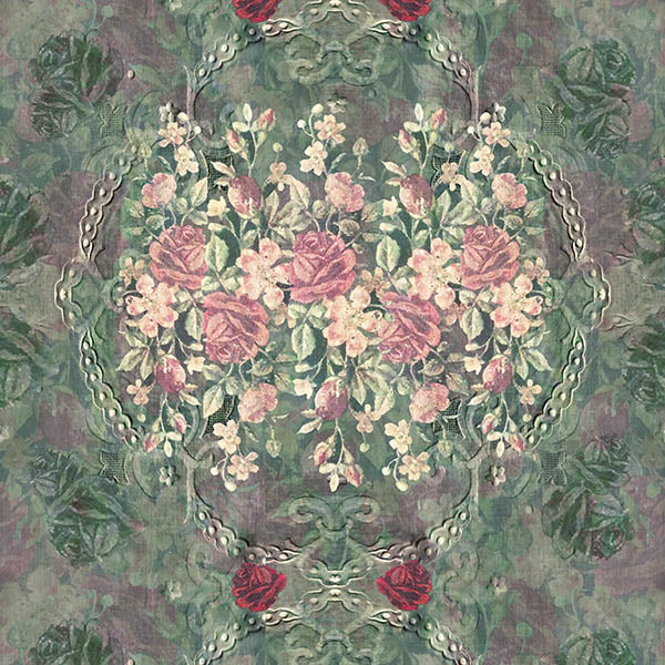 Vintage Floral Wallpaper by ATADesigns