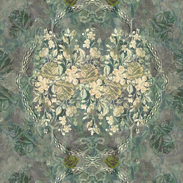 Vintage Floral Wallpaper by ATADesigns