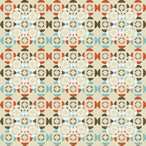 Abstract Floral Wallpaper (buff) by ATADesigns