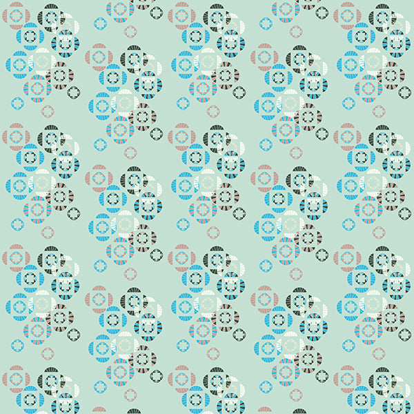 Abstract Floral Wallpaper 4 (blue) by ATADesigns