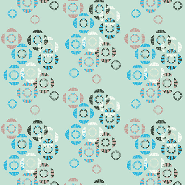 Abstract Floral Wallpaper 4 (blue) by ATADesigns