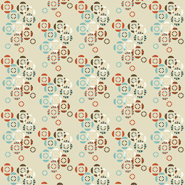 Abstract Floral Wallpaper 4 (buff) by ATADesigns