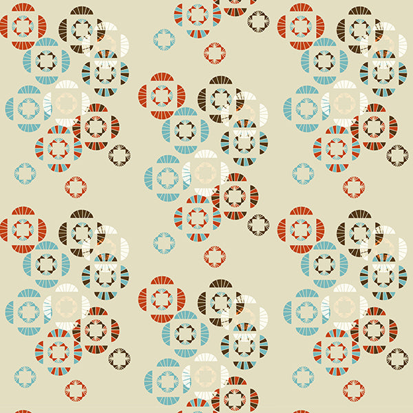 Abstract Floral Wallpaper 4 (buff) by ATADesigns