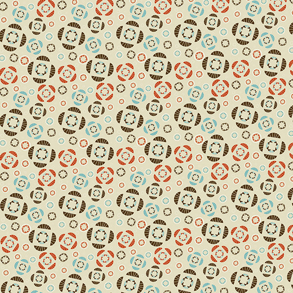 Abstract Floral Wallpaper (buff) by ATADesigns