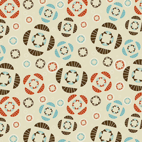 Abstract Floral Wallpaper (buff) by ATADesigns