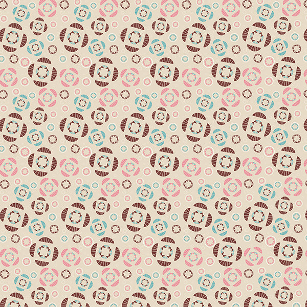 Abstract Floral Wallpaper (biscuit) by ATADesigns