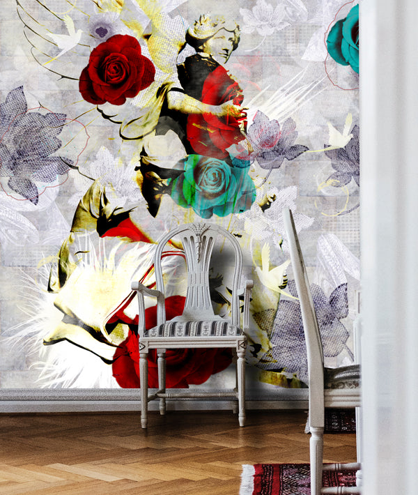 Angel Among Roses Mural