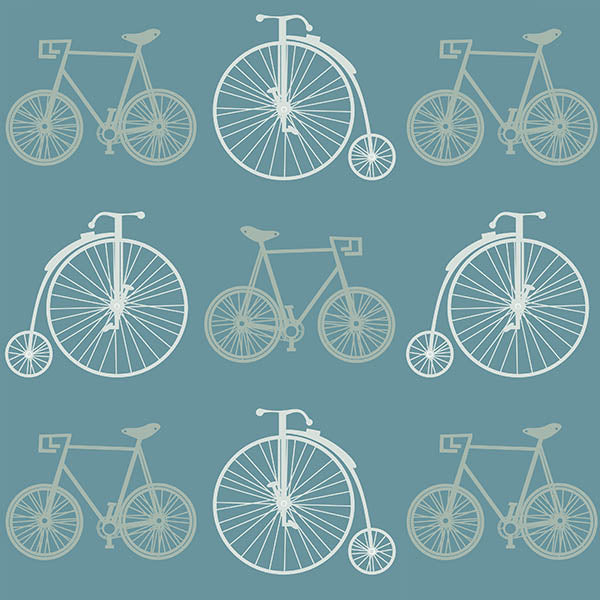 Bicycles Wallpaper (blue) by ATADesigns