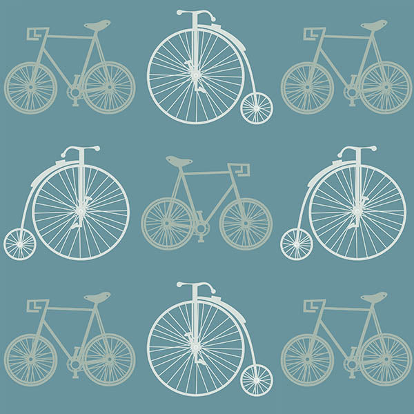 Bicycles Wallpaper (blue) by ATADesigns