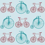 Bicycles Wallpaper (pale-blue) by ATADesigns