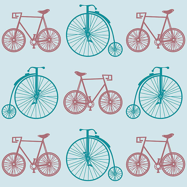 Bicycles Wallpaper (pale-blue) by ATADesigns