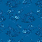 Bird in Floral Wallpaper (blue)