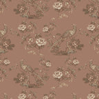 Bird in Floral Wallpaper (creamy-brown) by ATADesigns