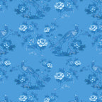 Bird in Floral Wallpaper (light-blue) by ATADesigns