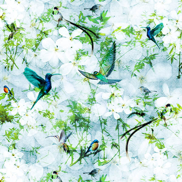 Birds Wallpaper 1 (blue) by ATADesigns