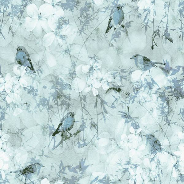 Birds Wallpaper 2 (chalk-blue) by ATADesigns