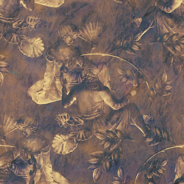 Charles and Nell Wallpaper (antique-brown-pearl)Funky Abstract Wallpaper by ATADesigns
