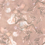 Charles and Nell Wallpaper (dark-pewter-pink-pearl)Funky Abstract Wallpaper by ATADesigns