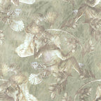 Charles and Nell Wallpaper (green-pearl)Funky Abstract Wallpaper by ATADesigns