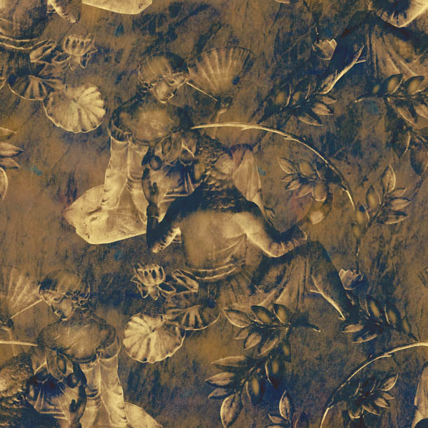 Charles and Nell Wallpaper (period-brown-pearl)Funky Abstract Wallpaper by ATADesigns