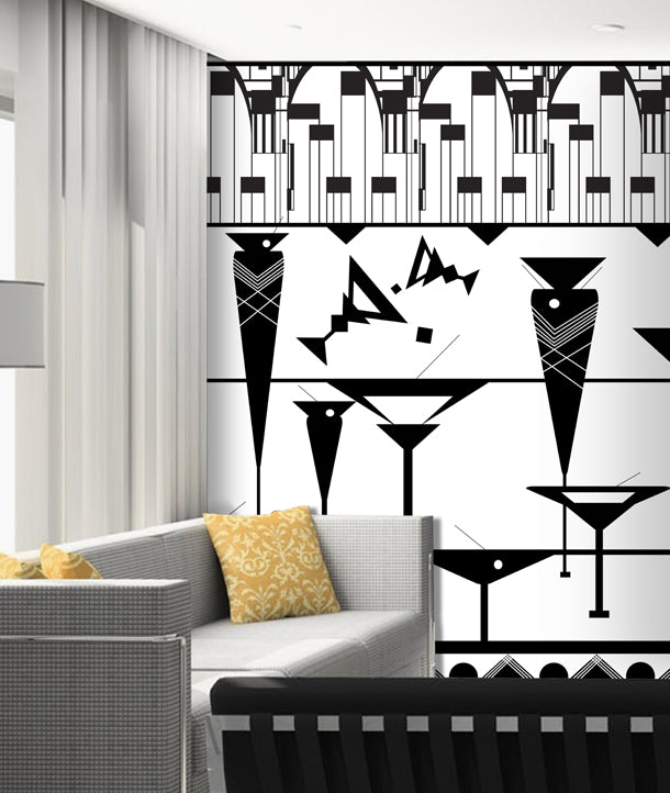 City Cocktails Art Deco Mural