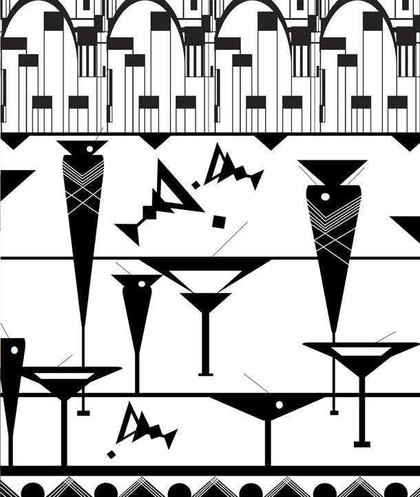 City Cocktails Art Deco Mural