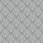 Classical Bloom Art Deco Wallpaper (grey) by ATADesigns