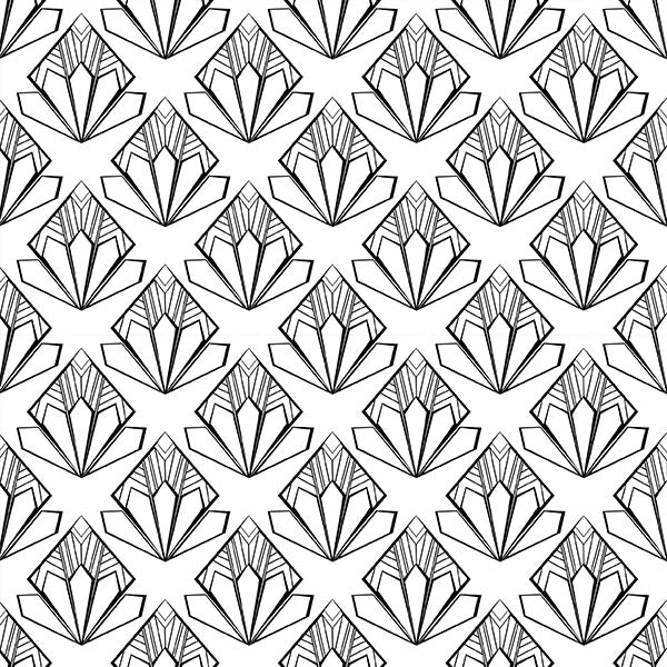 Classical Bloom Art Deco Wallpaper (original) by ATADesigns