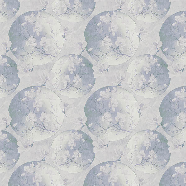 Compact Floral Wallpaper (lavender-grey) by ATADdesigns