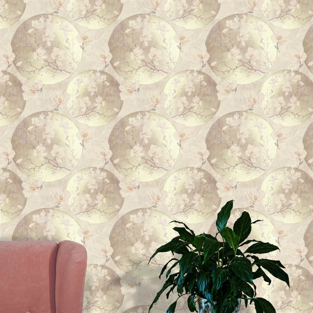 Compact Floral Wallpaper (magnolia) by ATADesigns