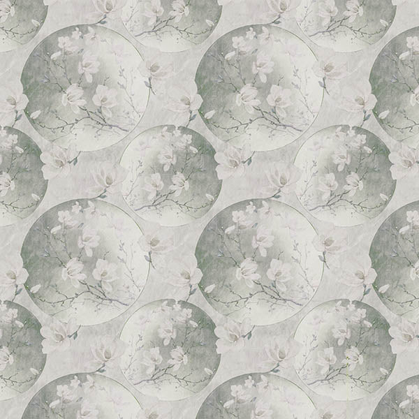 Compact Floral Wallpaper (silver-grey) by ATADesigns