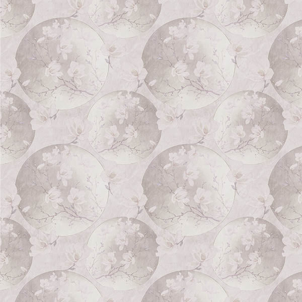 Compact Floral Wallpaper (white-gold) by ATADesigns
