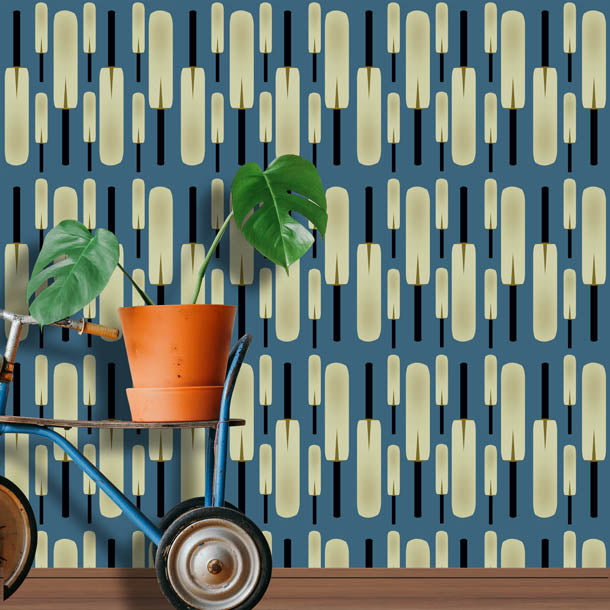 Cricket Bat Wallpaper (bluey-grey) by ATADesigns