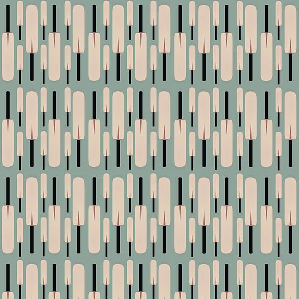 Cricket Bat Wallpaper (chalk-forest-light-green) by ATADesigns