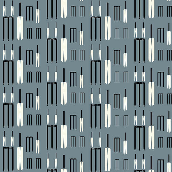 Cricket Wicket Wallpaper (blue-grey) by ATADesigns