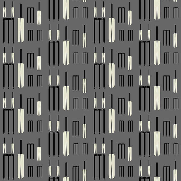 Cricket Wicket Wallpaper (grey) by ATADesigns