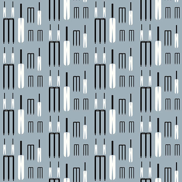 Cricket Wicket Wallpaper (pale-blue-grey)