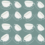 Cuppa Wallpaper (grey-green) by ATADesigns