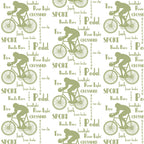 Cyclist Wallpaper (olive-green) by ATADesigns